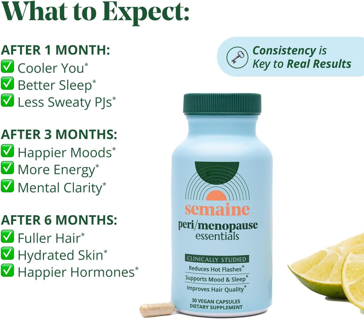 Menopause Relief Supplement - Fuller Hair, Hot Flash Relief, Hormone Balance, Improved Sleep - 30 Ct. - Clinically-Proven Formula