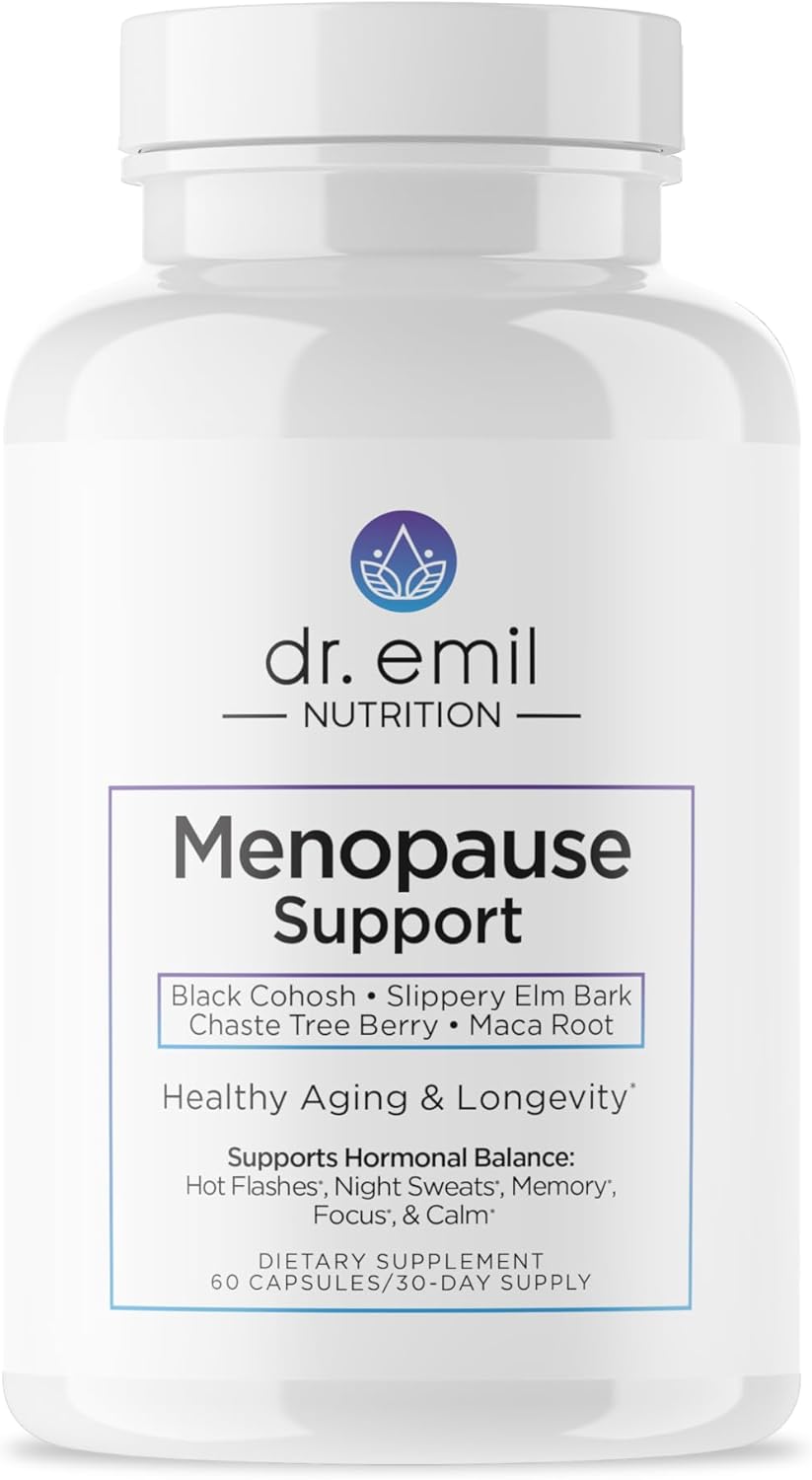 Menopause Relief Supplements for Women - Natural Support for Hot Flashes, Night Sweats & Mood Swings - Includes Black Cohosh - 30 Day Supply
