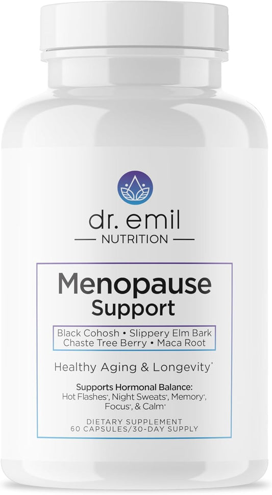 Menopause Relief Supplements for Women - Natural Support for Hot Flashes, Night Sweats & Mood Swings - Includes Black Cohosh - 30 Day Supply