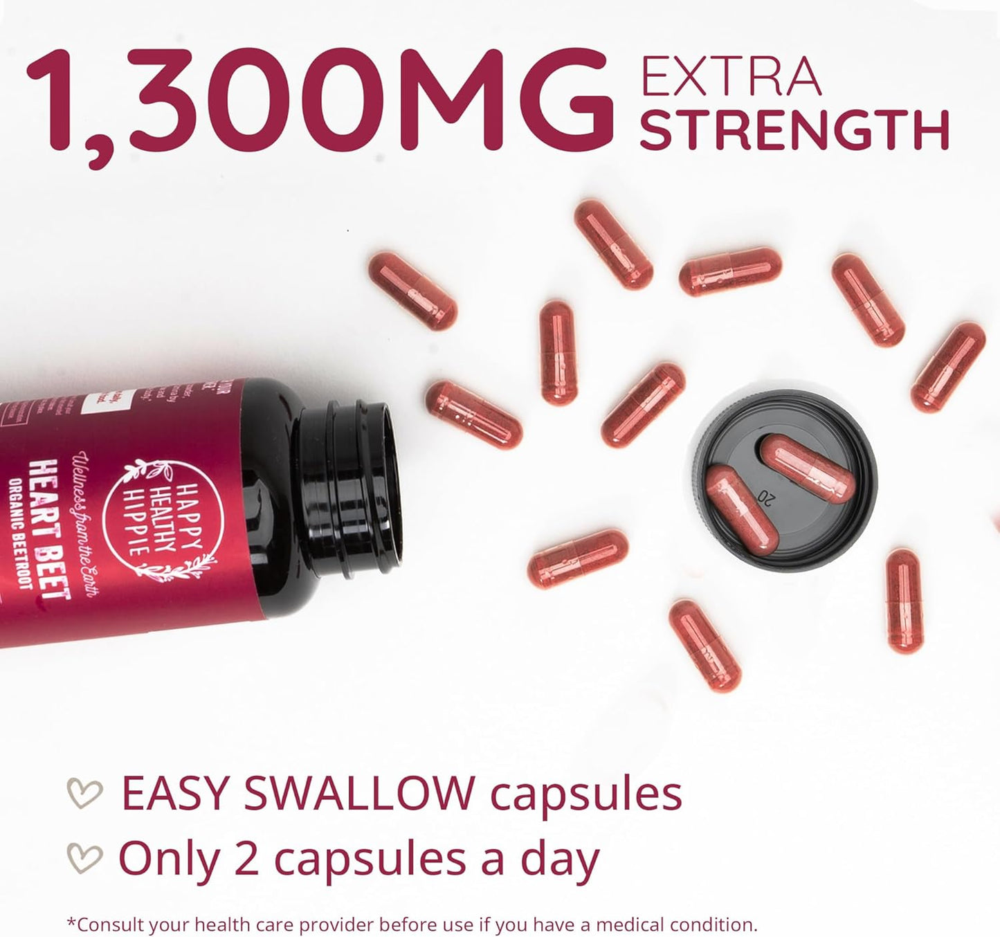 Menopause Support & Beetroot Capsules by Happy Healthy Hippie - Enhance Your Wellbeing with Natural Ingredients