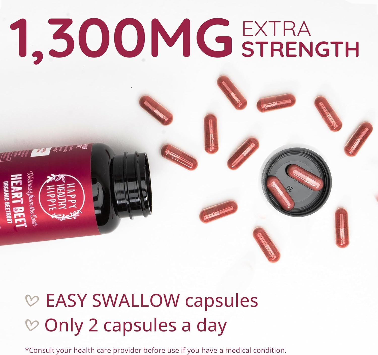 Menopause Support & Beetroot Capsules by Happy Healthy Hippie - Enhance Your Wellbeing with Natural Ingredients