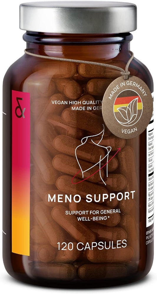 Menopause Support Capsules with Wild Yam Root, Red Clover & Siberian Rhubarb - Hot Flash Relief & Mood Swing Support