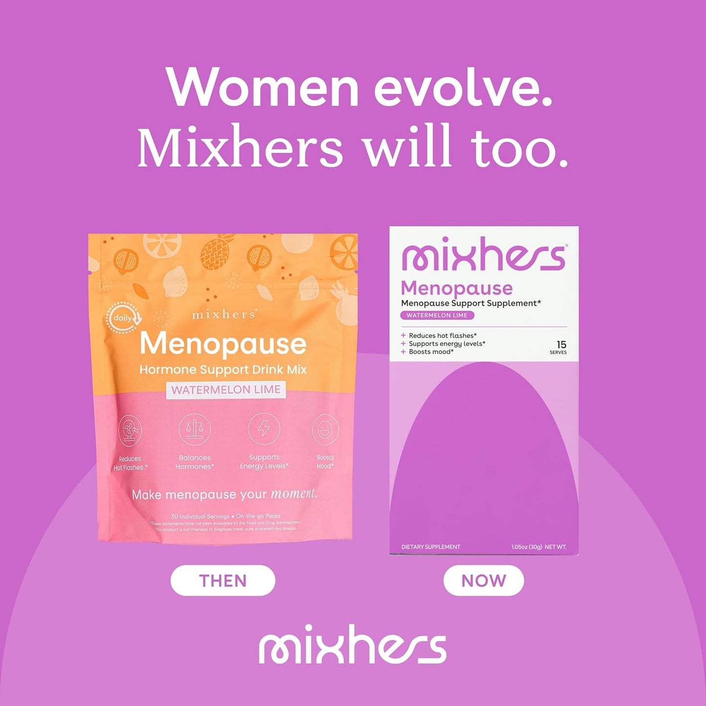 Menopause Support Drink Mix with Maca Root & Black Cohosh - Hormone Balance Multivitamin for Women - Sugar Free Vegan Formula - 15 Packets - Watermelon Lime Flavor