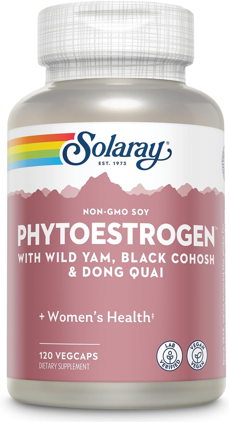 Menopause Support Supplement with Wild Yam, Black Cohosh, and Dong Quai - Vegan Estrogen Pills for Women's Health - Lab Verified - 60-Day Guarantee - 120 VegCaps