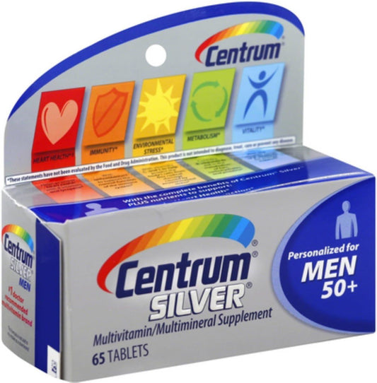 Men's 50+ Centrum Silver Multivitamin Tablets - 65 Count