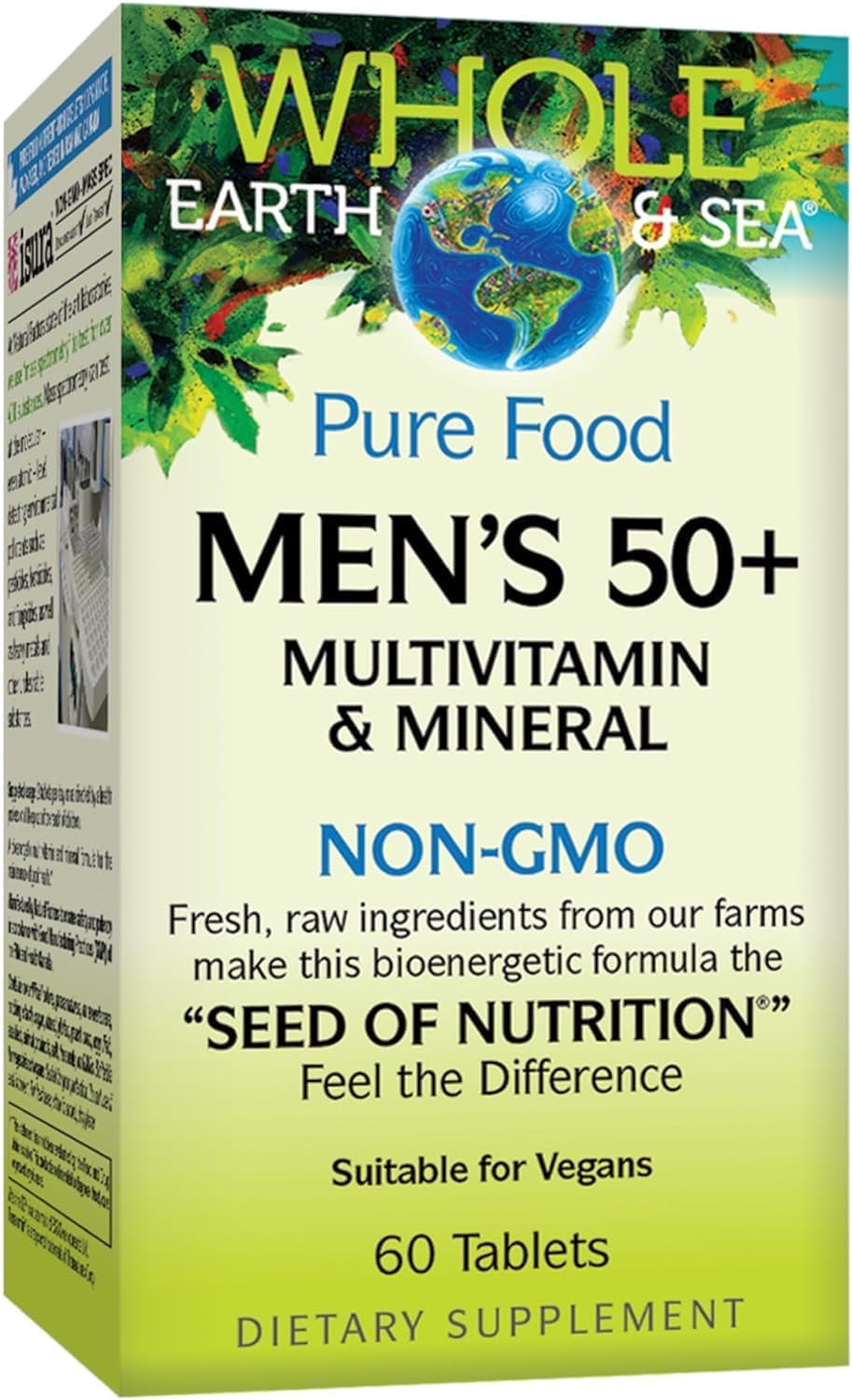 Men's 50+ Multivitamin & Mineral with Equivalent Nutrition of ½ lb of Veggies - 60 Count