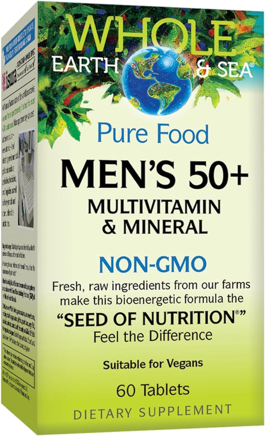 Men's 50+ Multivitamin & Mineral with Equivalent Nutrition of ½ lb of Veggies - 60 Count