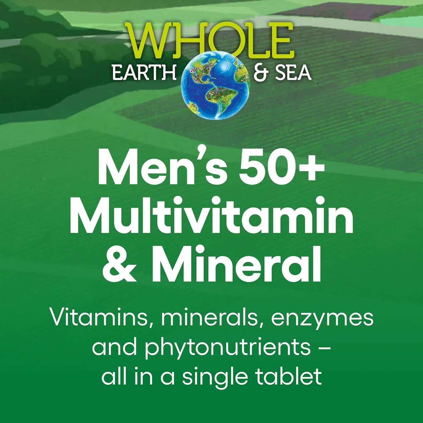 Men's 50+ Multivitamin & Mineral with Equivalent Nutrition of ½ lb of Veggies - 60 Count