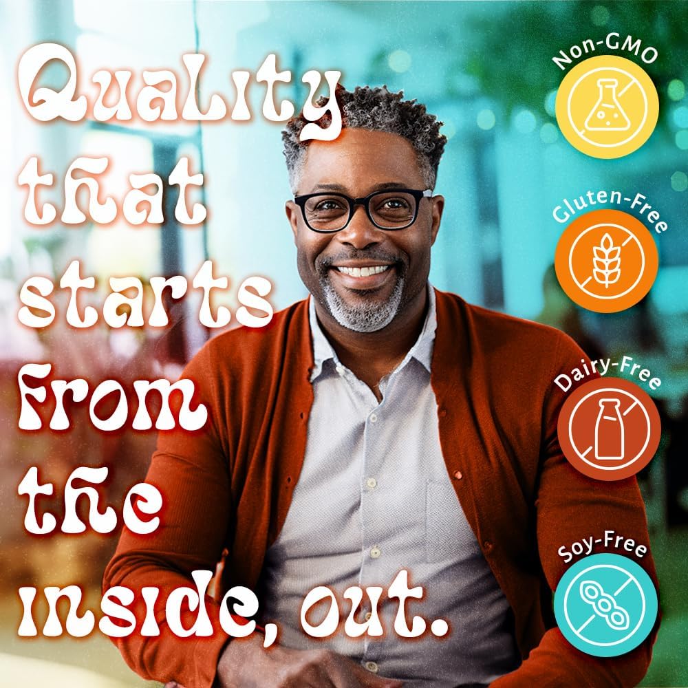 Men's 50+ Multivitamin with Iron, Calcium, CoQ10 - Vegetarian & Non-GMO - 60 Capsules