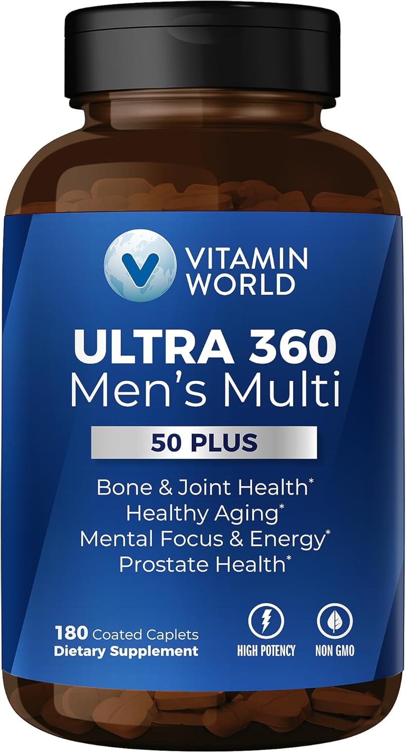 Men's 50+ Multivitamin with Minerals, Herbs, and Prostate Support - 180 Caplets
