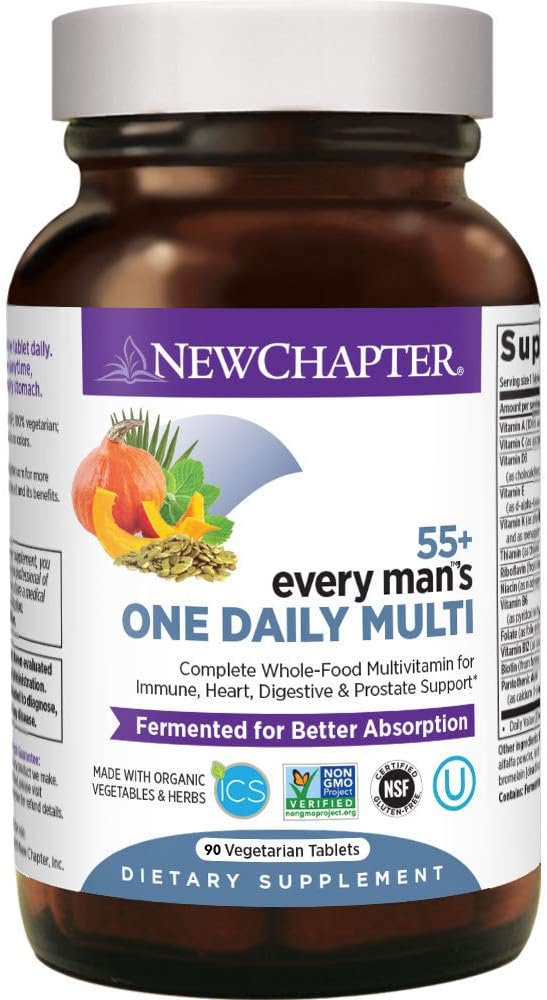 Men's 50+ Multivitamin with Probiotics, Whole Foods, and Astaxanthin - 90 ct Bottle