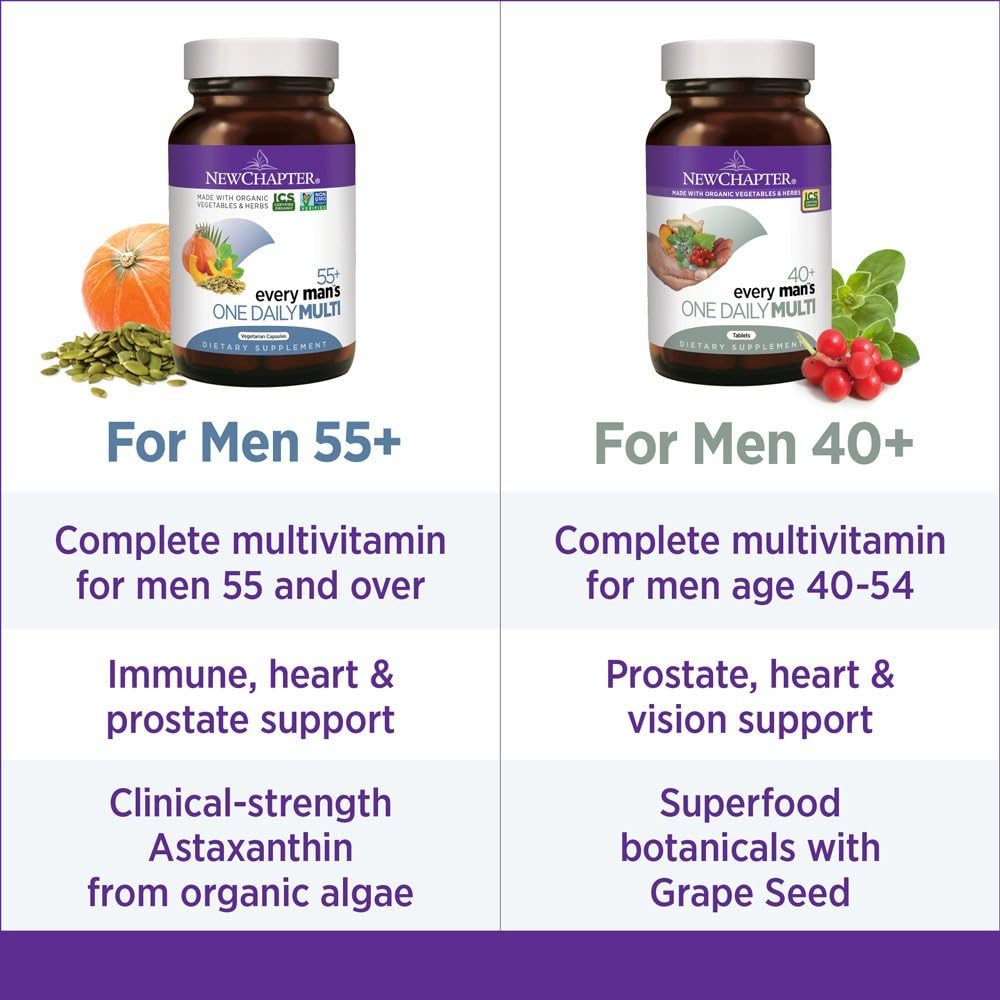 Men's 50+ Multivitamin with Probiotics, Whole Foods, and Astaxanthin - 90 ct Bottle