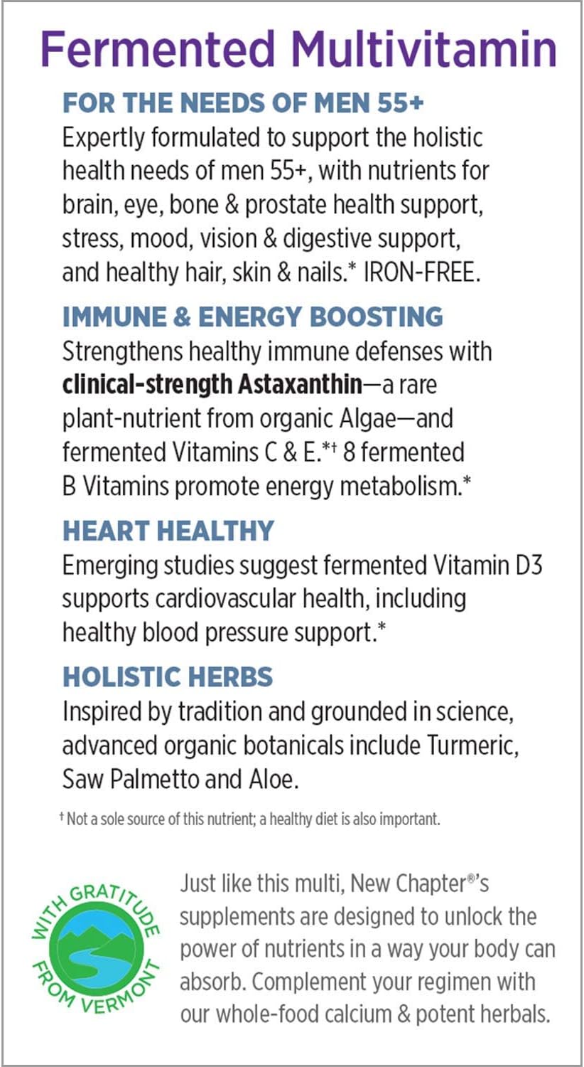 Men's 50+ Multivitamin with Probiotics, Whole Foods, and Astaxanthin - 90 ct Bottle