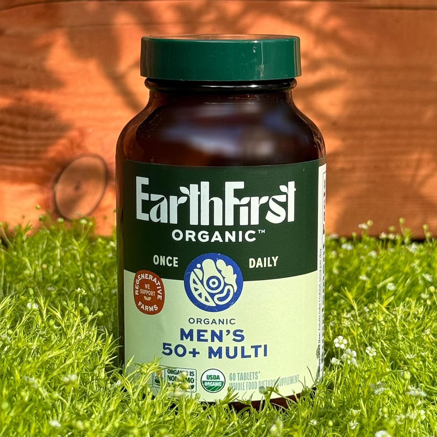 Men's 50+ Organic Once Daily Multi Vitamin - 60 Count by EarthFirst