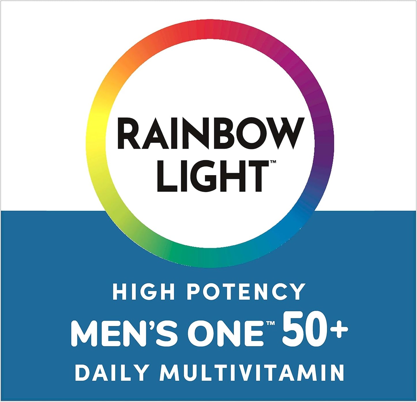 Men's 50+ Rainbow Light Multivitamin with Vitamin C, D, Zinc, Probiotics - High Potency Immune Support - Non-GMO Vegetarian Tablets