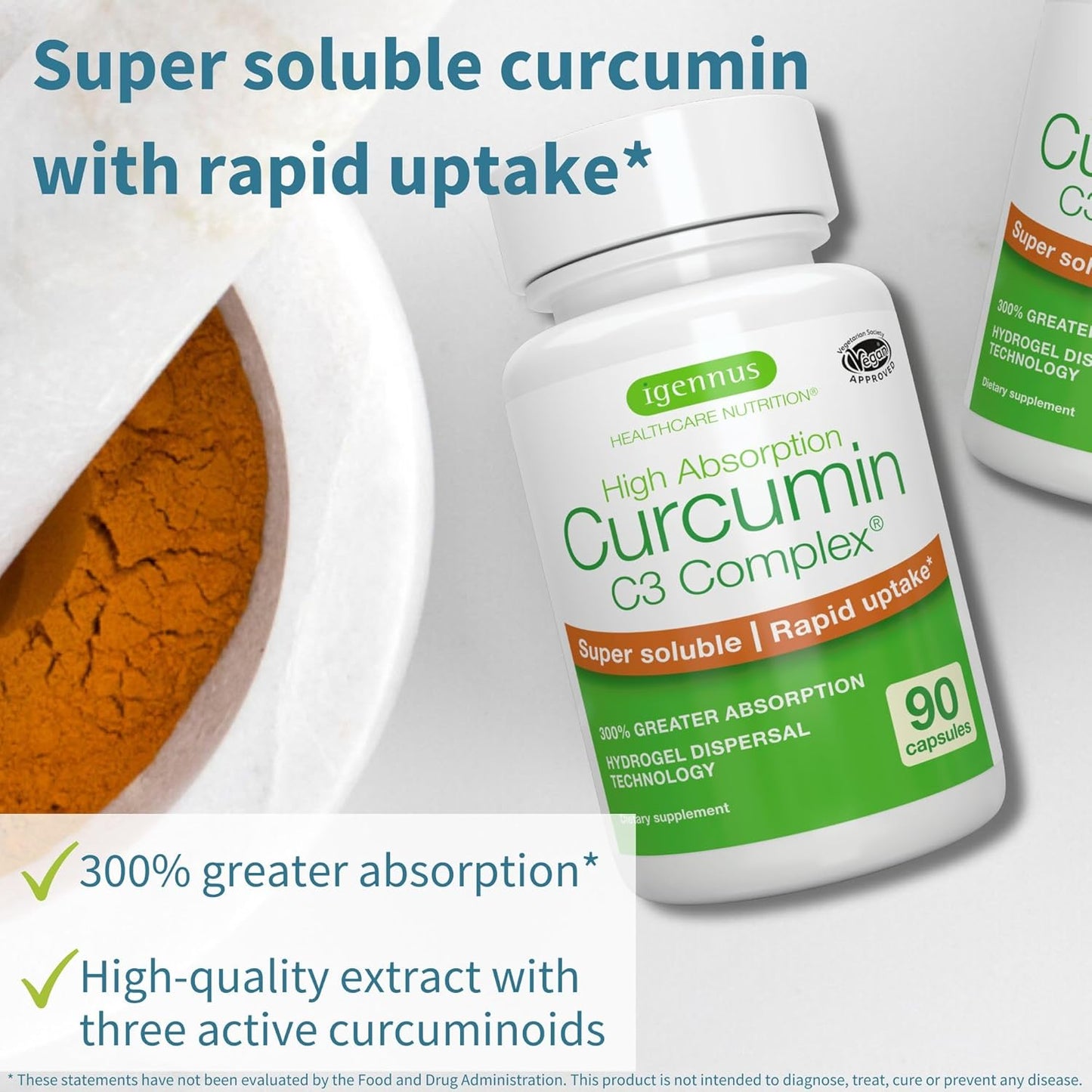 Men's Advanced Multivitamin & Curcumin Bundle - Vegan, High Absorption, Sustained Release Formula by Igennus