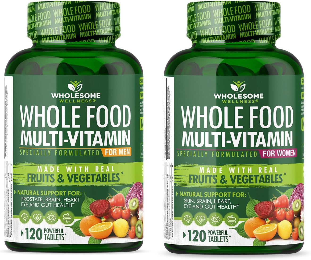 Men's and Women's Wholefood Multivitamin Bundle for Wholesome Wellness