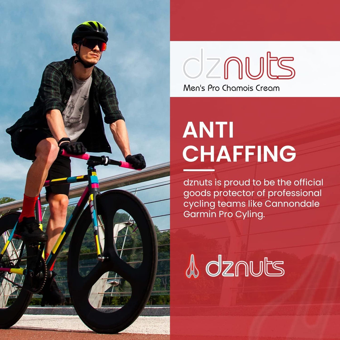 Men's Anti-Chafing Chamois Cream for Cyclists, Runners, Triathletes - Soothes Saddle Sores, Rubbing, Friction - 4 Fl Oz Pack
