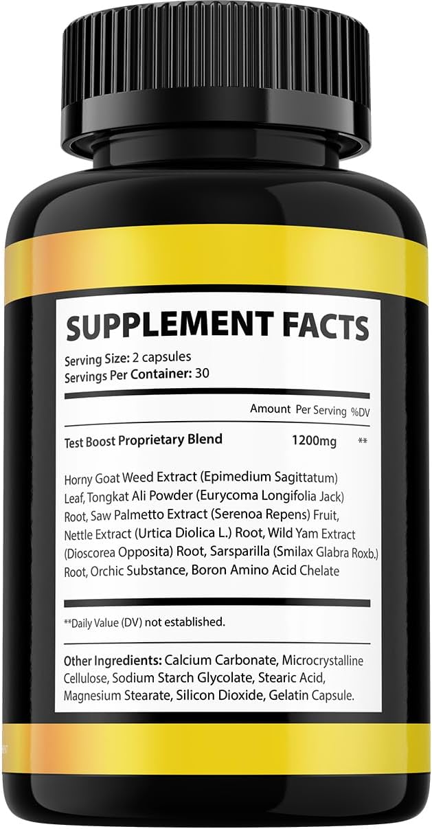 Men's Booster XT Capsules - Official Vitamin Complex Pills for Natural Support (1 Pack - 60 Capsules)
