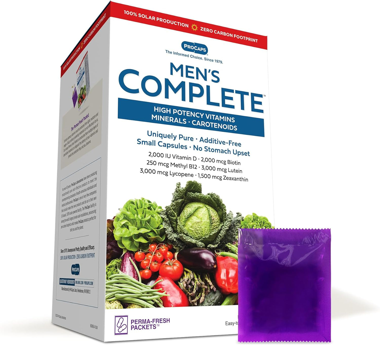 Men's Complete Multivitamin - 30 Packets with High Potencies of 30+ Nutrients, Essential Vitamins, Minerals, and Carotenoids. Easy-to-Swallow, No Binders, Fillers, or Additives.