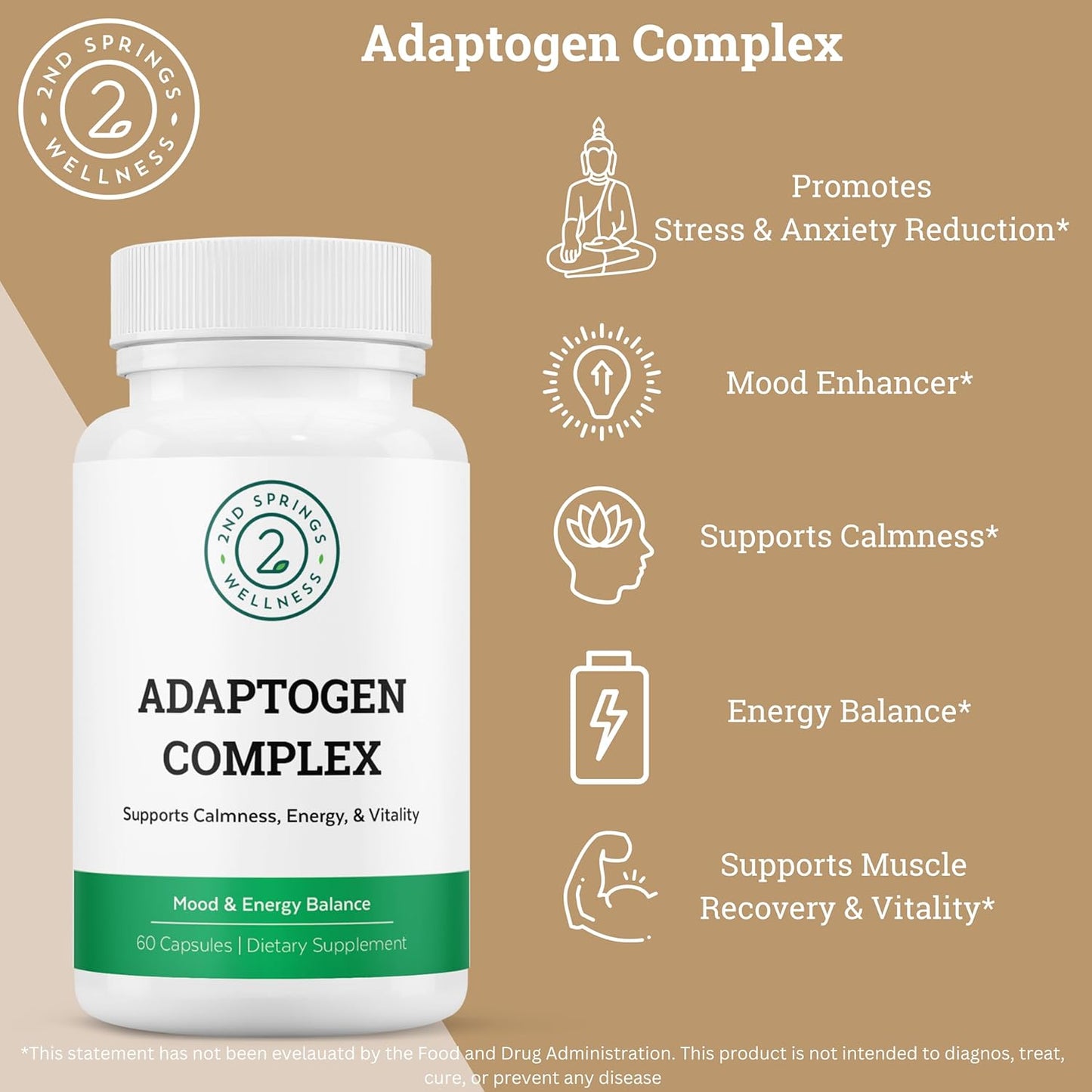 Men's Daily Essentials & Adaptogen Complex Bundle - Complete Multivitamin Pack with Stress Adaptation Support for Optimal Health