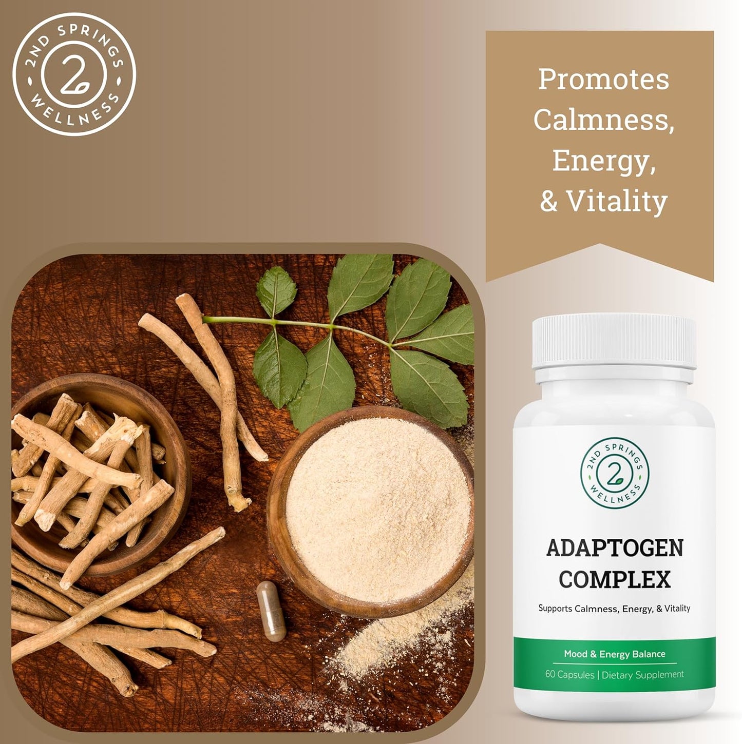 Men's Daily Essentials & Adaptogen Complex Bundle - Complete Multivitamin Pack with Stress Adaptation Support for Optimal Health