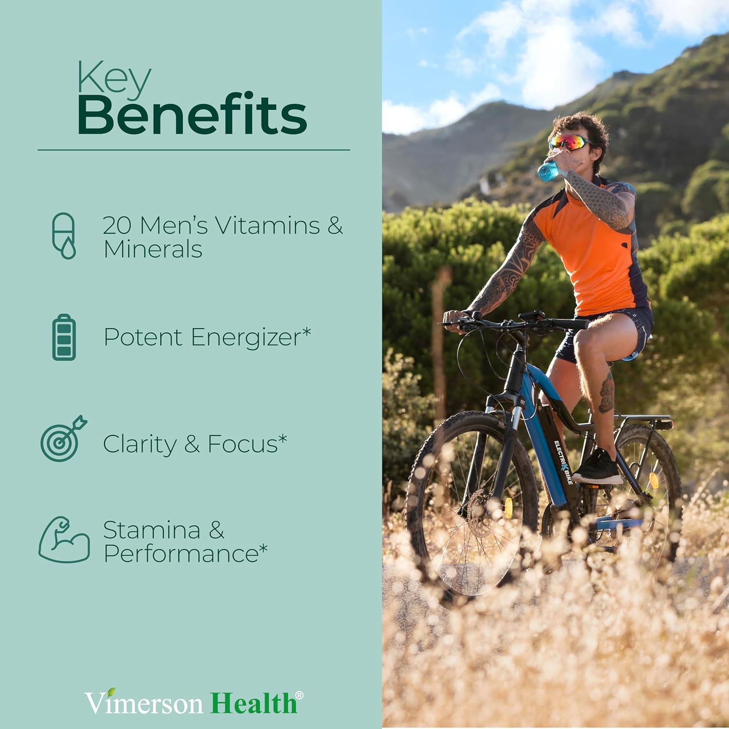 Men's Daily Multivitamin - Essential Vitamins & Minerals for Energy, Focus, and Health - 60 Capsules by Vimerson Health