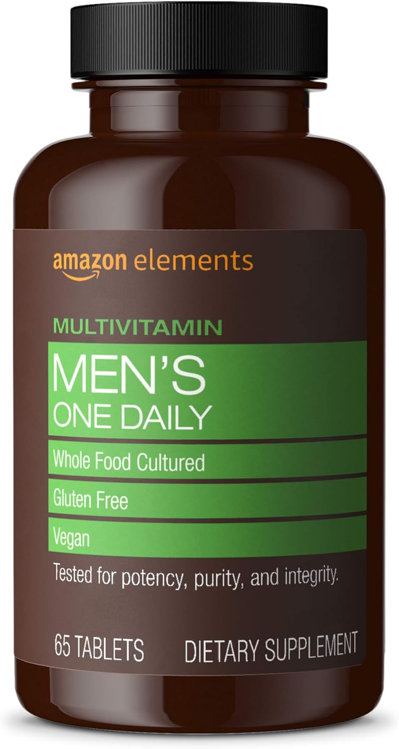 Men's Daily Multivitamin & B Complex Bundle (65 Tablets & Capsules) for Essential Nutrient Support