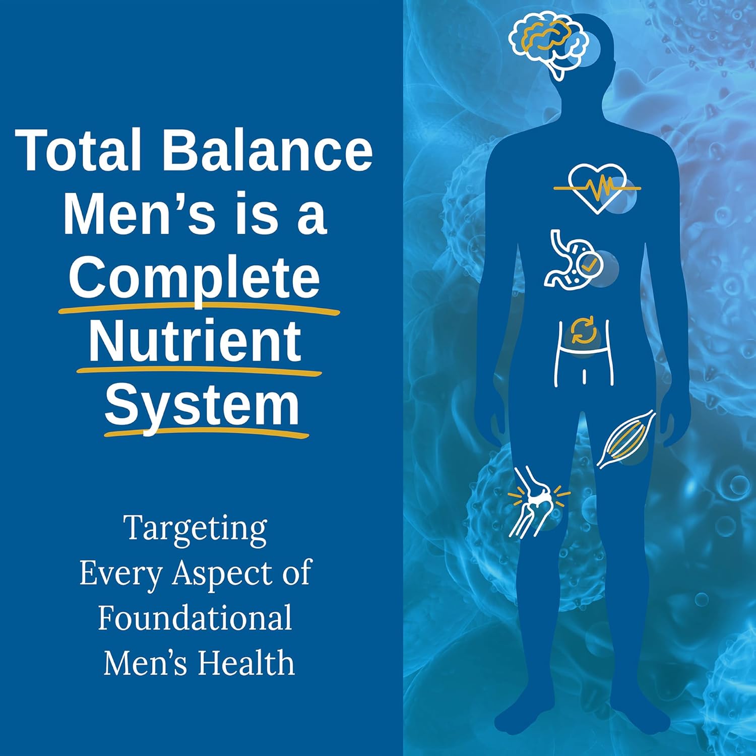 Men's Daily Multivitamin & Mineral with 70+ Nutrients - Immune, Heart, Digestive, Cellular Health - 30 Day Supply