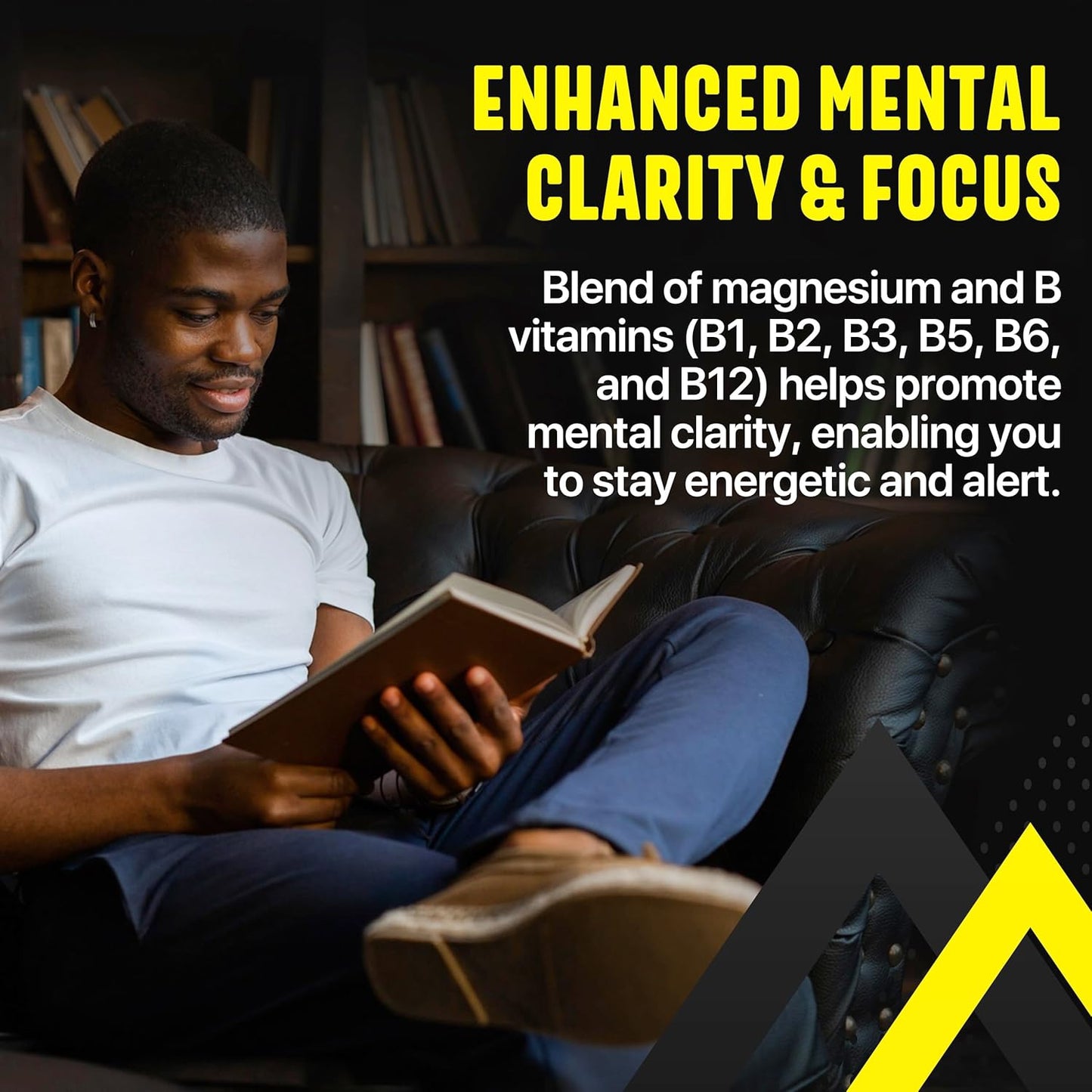 Men's Daily Multivitamin with 100% Pure Ingredients for Energy, Focus, and Immune Support - Vitamin A, C, D, E, B12, Calcium, Magnesium, Zinc - Male Performance Supplement