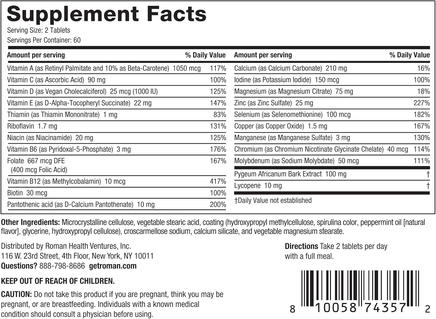 Men's Daily Multivitamin with 23 Essential Nutrients - Supports Physical Health, Brain Function, Heart Health, and Immune System - 60-Day Supply - 120 Tablets - BoostGo Australia