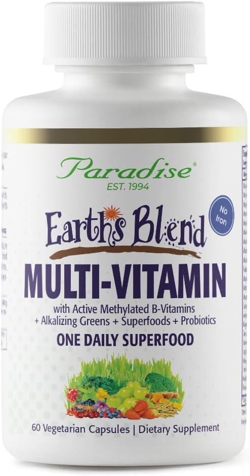 Men's Daily Multivitamin with 48 Organic Superfoods, Probiotics, Vitamins A, B12, C, D, K2 - 60 Count