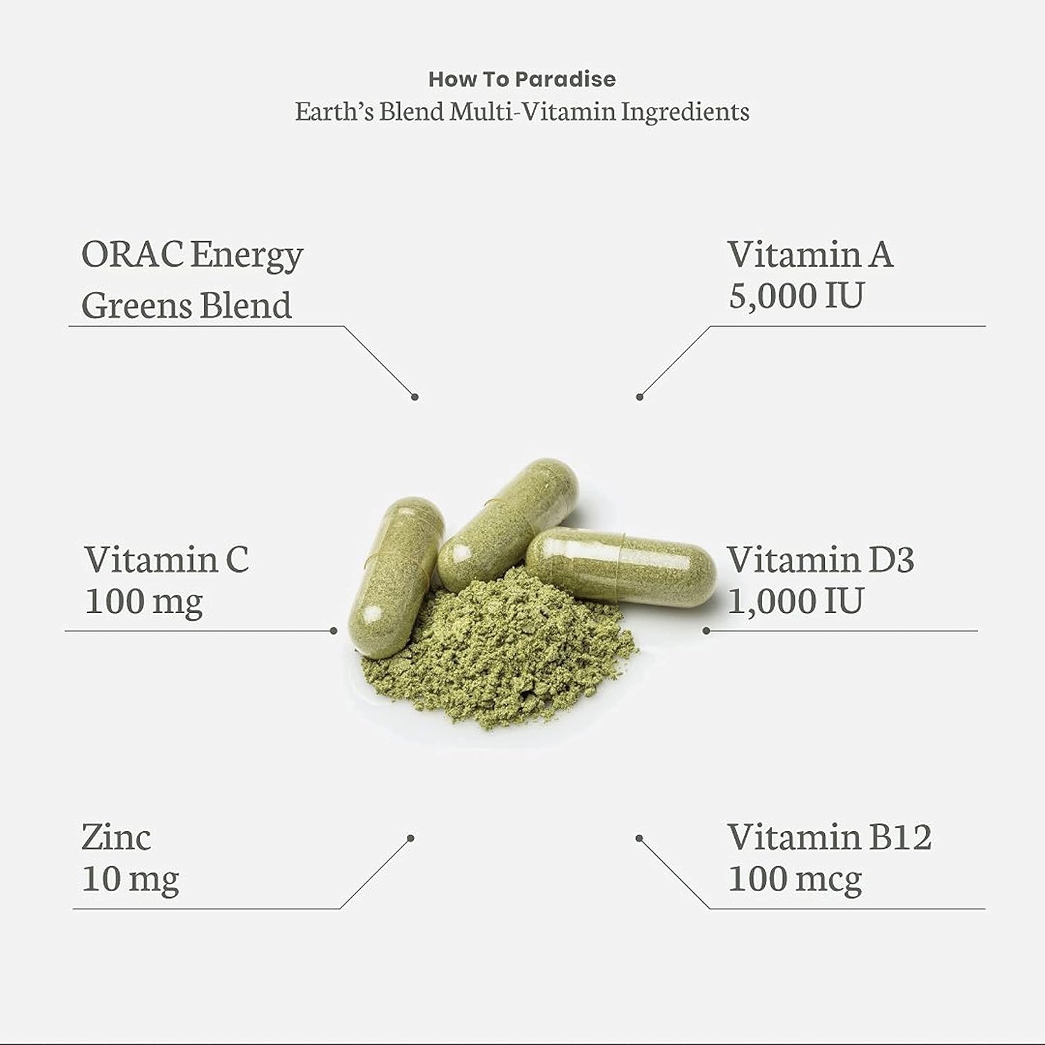 Men's Daily Multivitamin with 48 Organic Superfoods, Probiotics, Antioxidants, 30 Count - No Iron, Vitamins A, B12, C, D, K2