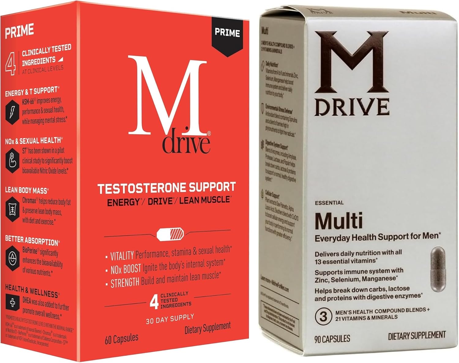Men's Daily Multivitamin with Prime Ingredients - Mdrive