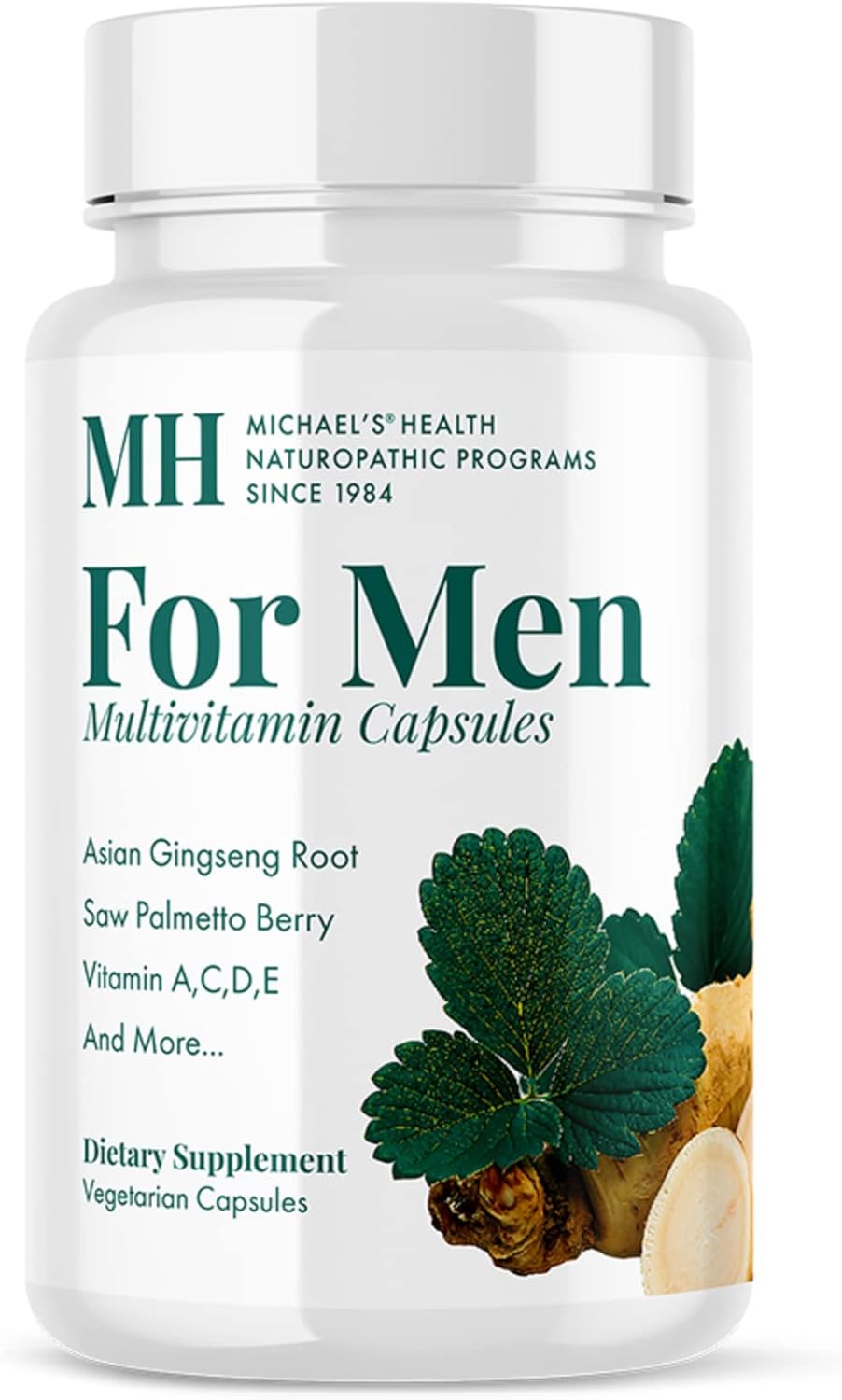 Men's Daily Multivitamin with Prostate Health Support - 90 Vegetarian Capsules - Vitamins A, C, D & E, B Complex - Kosher - 30 Servings