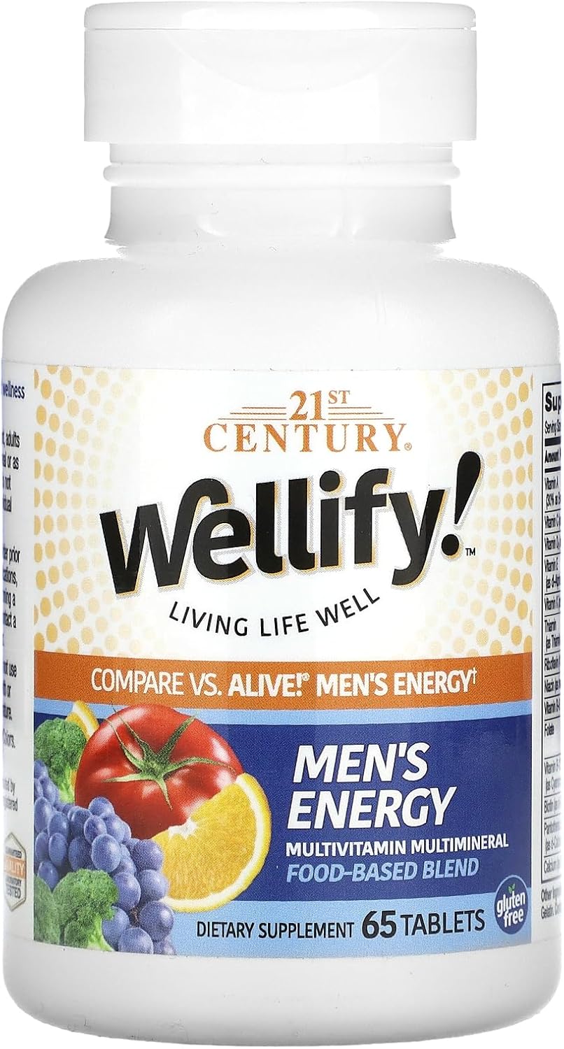 Men's Energy Multivitamins with Minerals for 21st Century Wellbeing, 65 Count