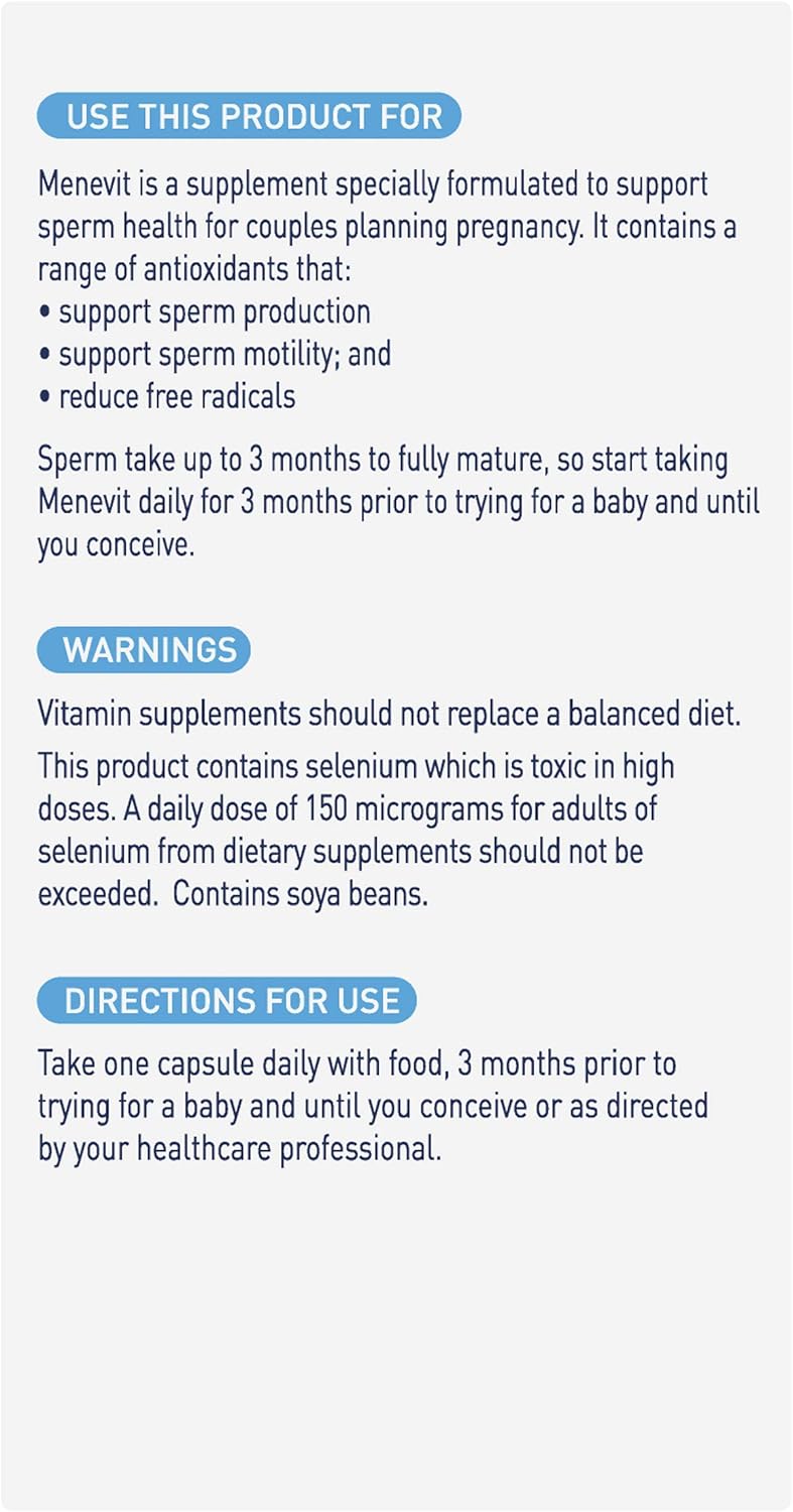 Men's Fertility Support Supplement - 90 Capsules for Sperm Health & Motility