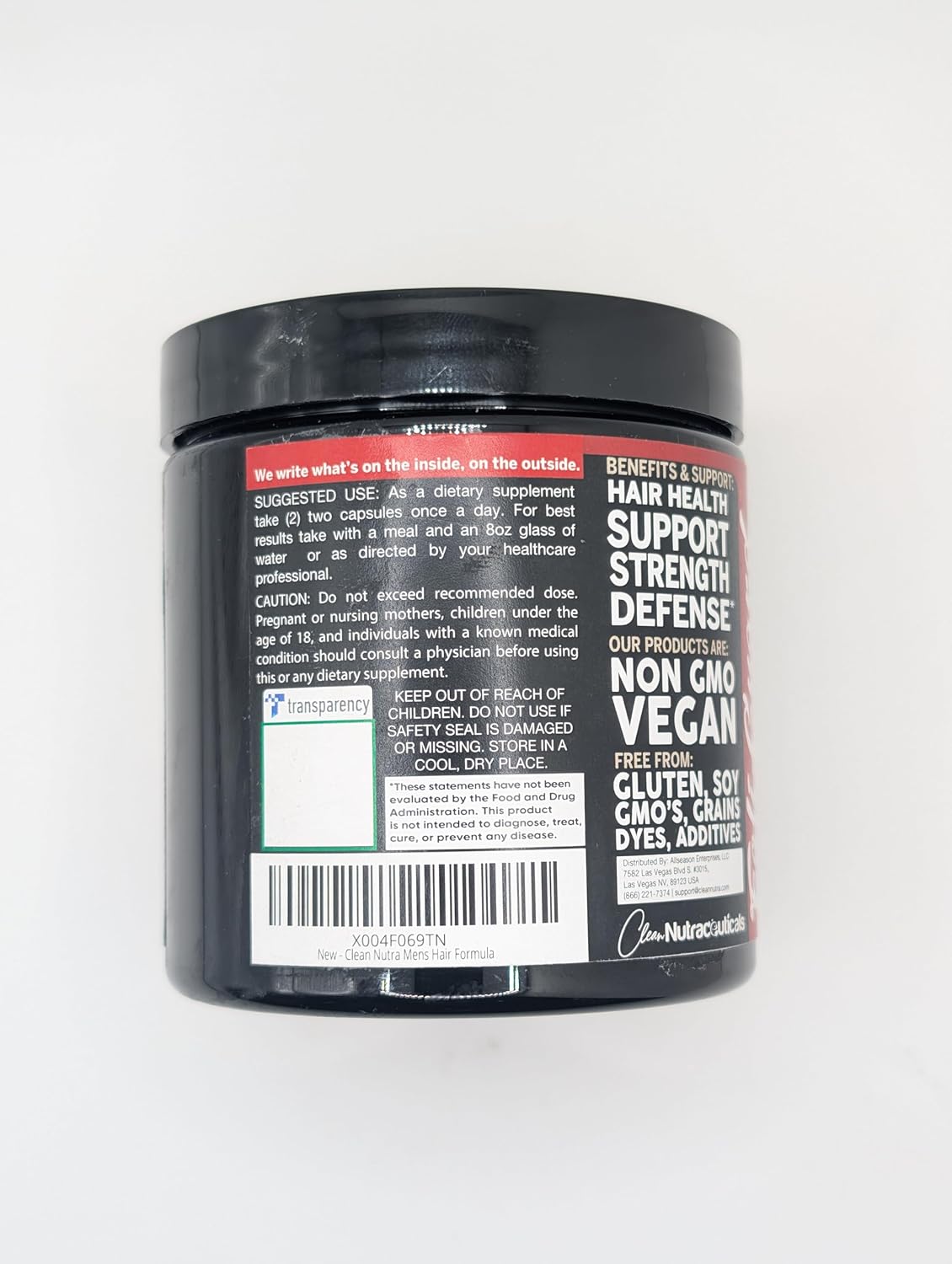 Men's Hair Growth Supplement with Biotin, Collagen, Keratin, and Natural Ingredients by Clean Nutra