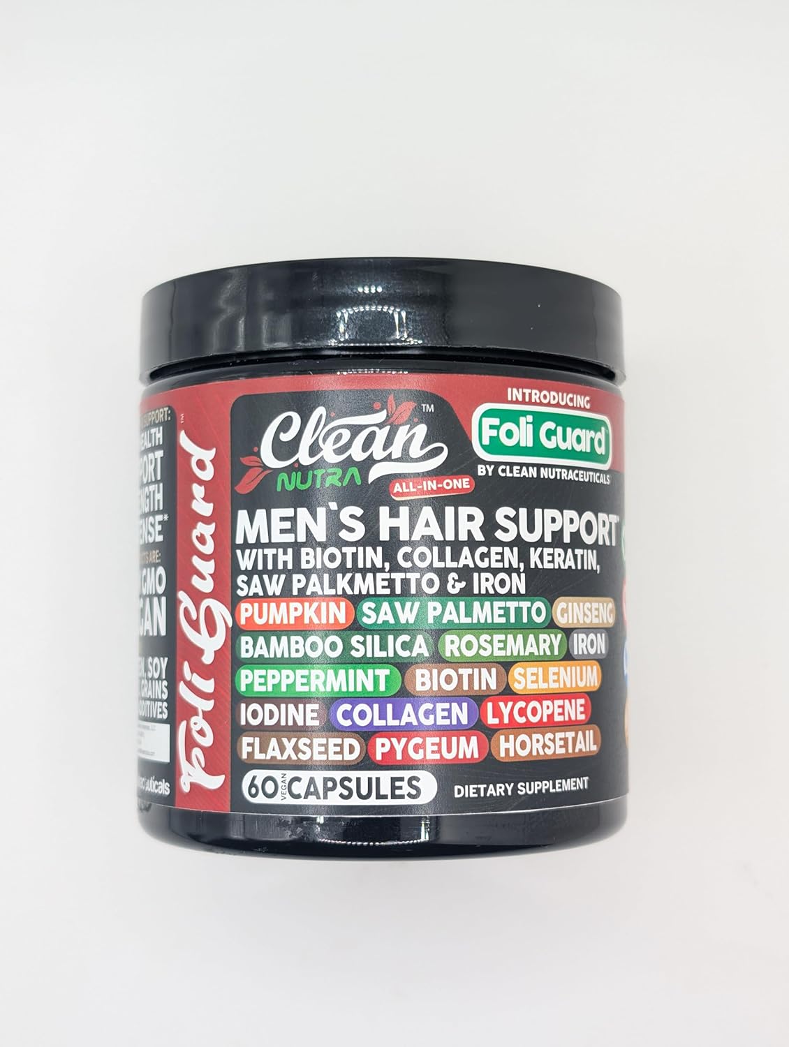 Men's Hair Growth Supplement with Biotin, Collagen, Keratin, and Natural Ingredients by Clean Nutra