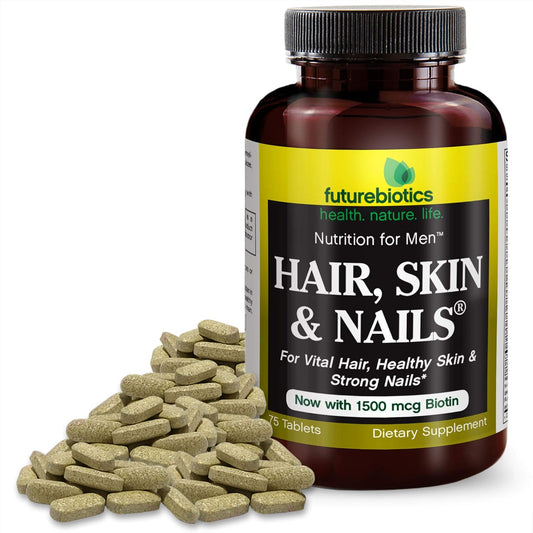 Men's Hair Skin Nails Supplement Tablets - 75 Count by Futurebiotics