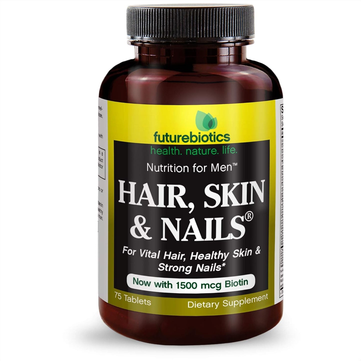 Men's Hair Skin Nails Supplement Tablets - 75 Count by Futurebiotics