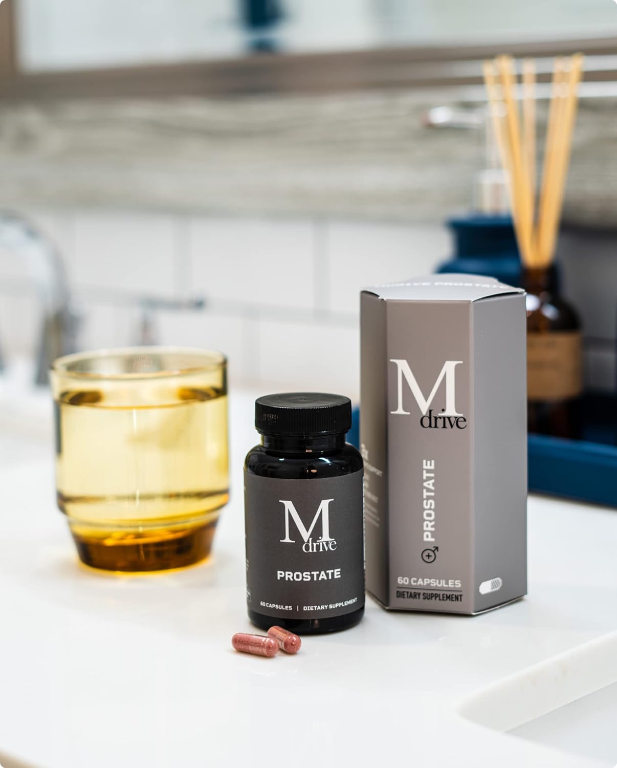 Men's Health Prostate Support Supplement with Flowens Cranberry Extract, S7 N.O. Booster - 60 Capsules for Urinary Tract Health & Bladder Function