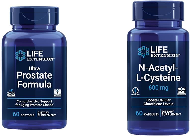 Men's Health Support: Life Extension Ultra Prostate Formula with Saw Palmetto, Pygeum, Nettle, and NAC for Immune and Respiratory Health
