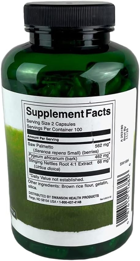 Men's Herbal Prostate Complex with Pygeum, Saw Palmetto, and Stinging Nettle - 600 Capsules - Pack of 3