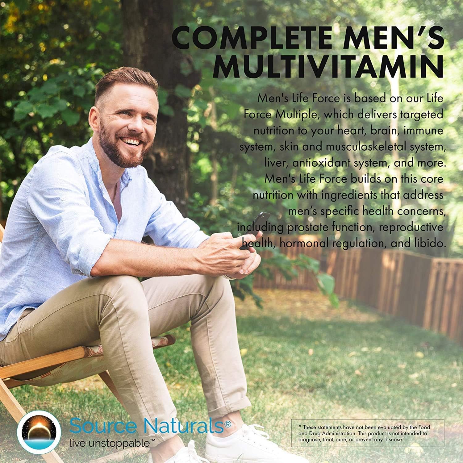 Men's Life Force Multiple Daily Multivitamin & Immune Health Supplement - 45 Tablets - 13 Essential Vitamins & Minerals for Men's Wellness