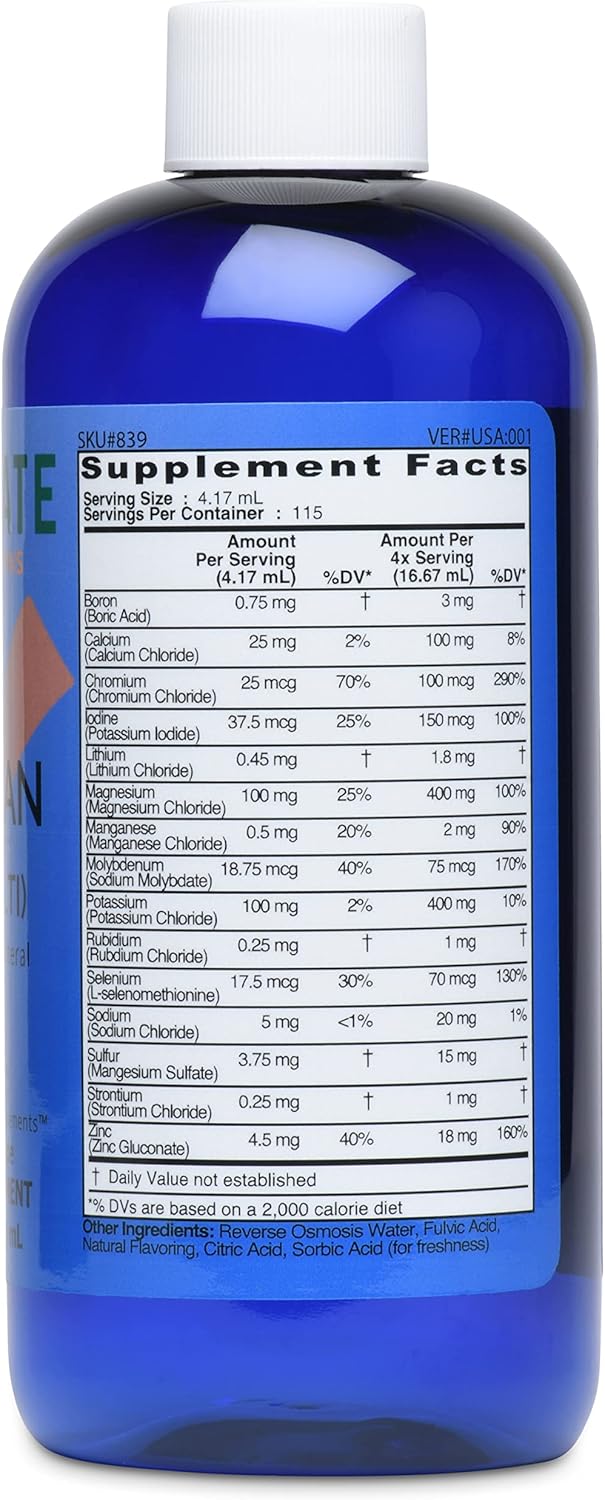 Men's Liquid Ionic Multi Mineral Supplement | Vegan | Good State Ionic Man | 15 Minerals | 16 oz Bottle