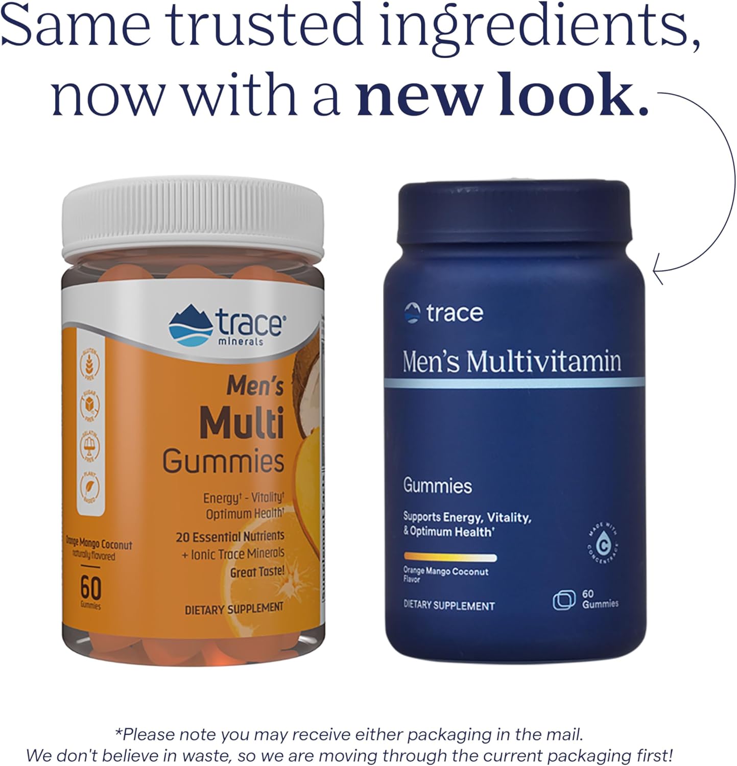 Men’s Multi Gummies with 20+ Vitamins, Trace Minerals, and Ionic for Max Absorption | Sugar-Free | Orange Mango Coconut | 60 Count