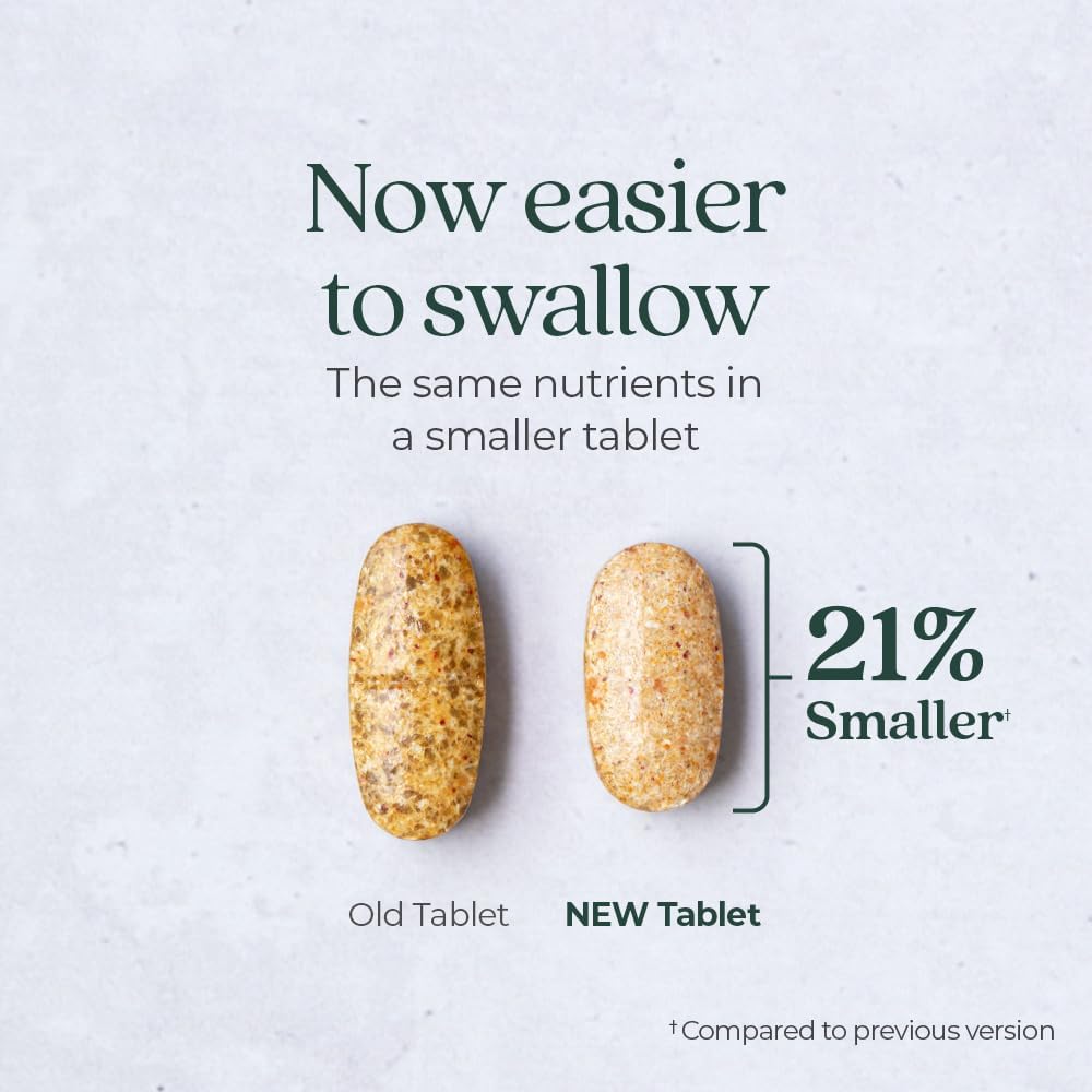 Men's Multivitamin 40 Plus with Energy, Heart, Prostate & Immune Support - Organic Vegetables & Herbs - Non-GMO - 48 ct