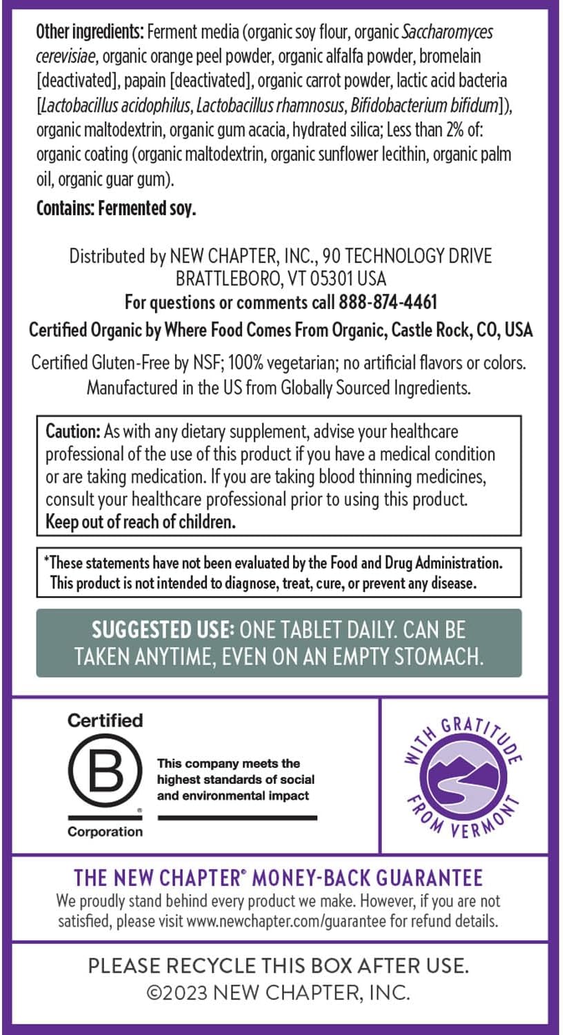 Men's Multivitamin 40 Plus with Energy, Heart, Prostate & Immune Support - Organic Vegetables & Herbs - Non-GMO - 48 ct