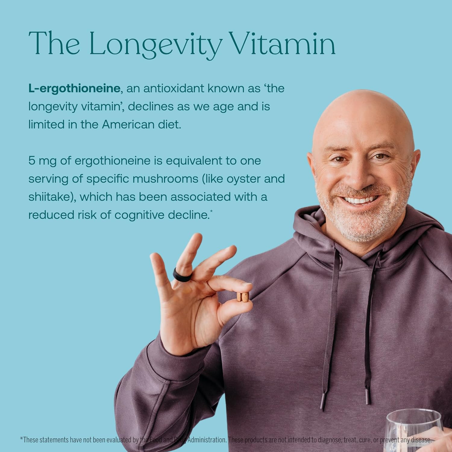 Men's Multivitamin 50+ for Immune, Energy, Longevity & Memory Support - 120 Tablets - Gluten Free, Soy Free, Vegan - 60 Servings